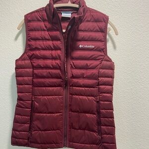 Columbia Maroon Puffer Vest
